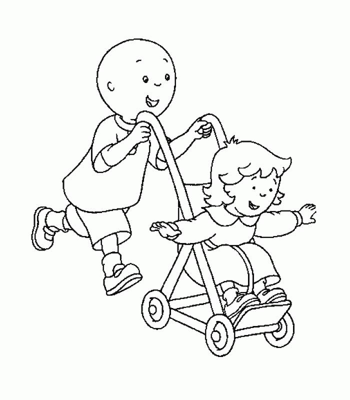 Plansa de colorat cu Caillou 82 81
